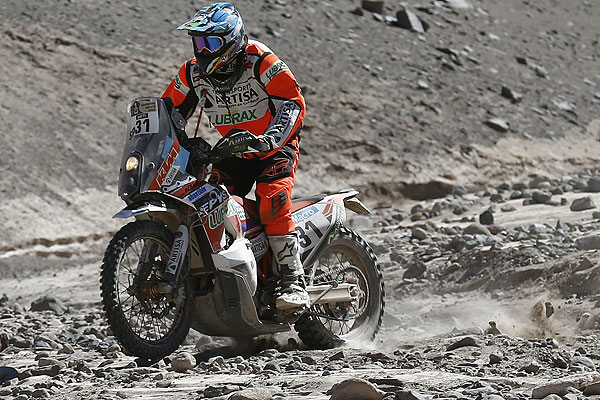 Pablo Quintanilla se quedó con el cuarto lugar en motos por la sexta fecha del Dakar