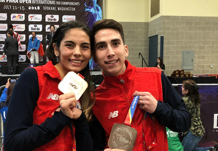 Ignacio Morales y Fernanda Aguirre se suben al podio del Panamericano de Taekwondo