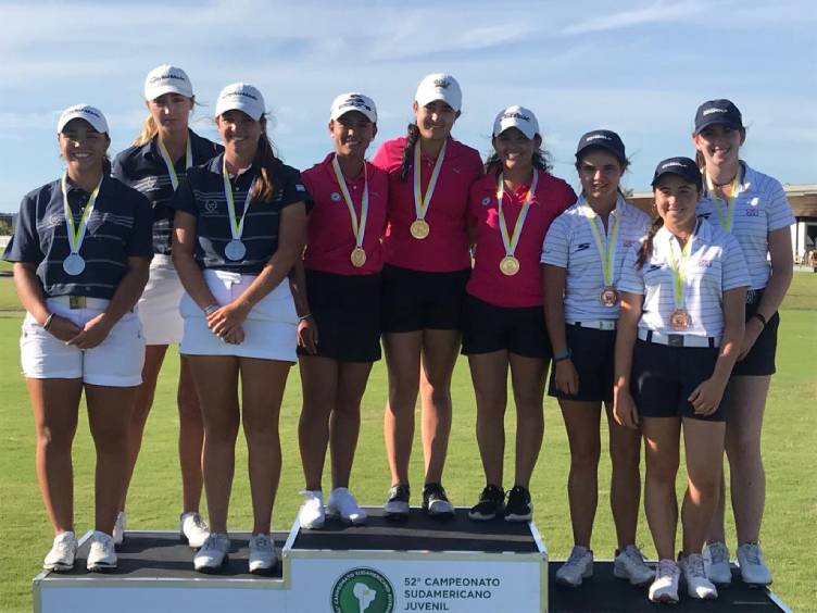 Equipo chileno femenino gana medalla de bronce en el Sudamericano Juvenil de Golf